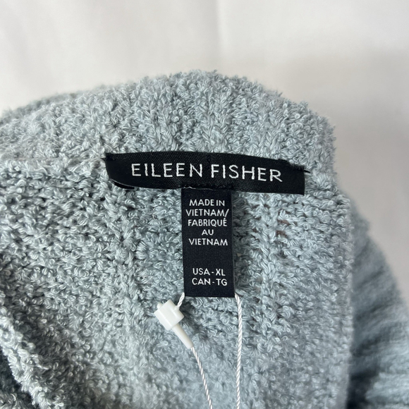 Eileen Fisher Women's Size XL Organic Cotton Fluff Rib Sweater Top Cashmere Blue - Picture 9 of 10